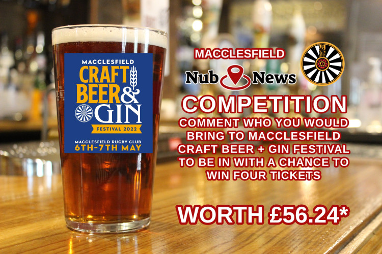 We're running a contest on our Facebook to giveaway up to four tickets to the Macclesfield Craft Beer and Gin Festival. 