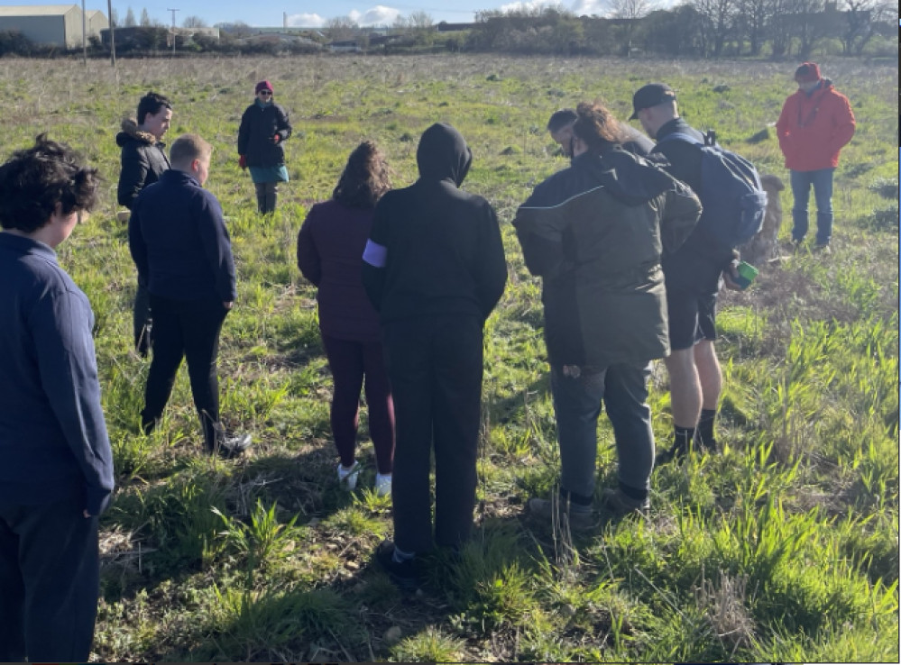 Pupils from The Mendip School at a recent tree planting day