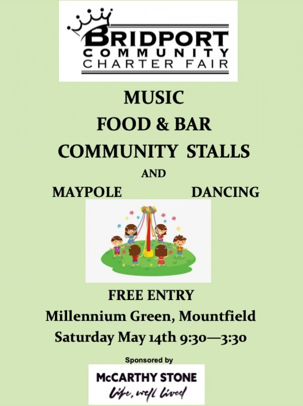 The new look Bridport Community Charter Fair will include a variety of entertainment and organisations at the Millennium Green