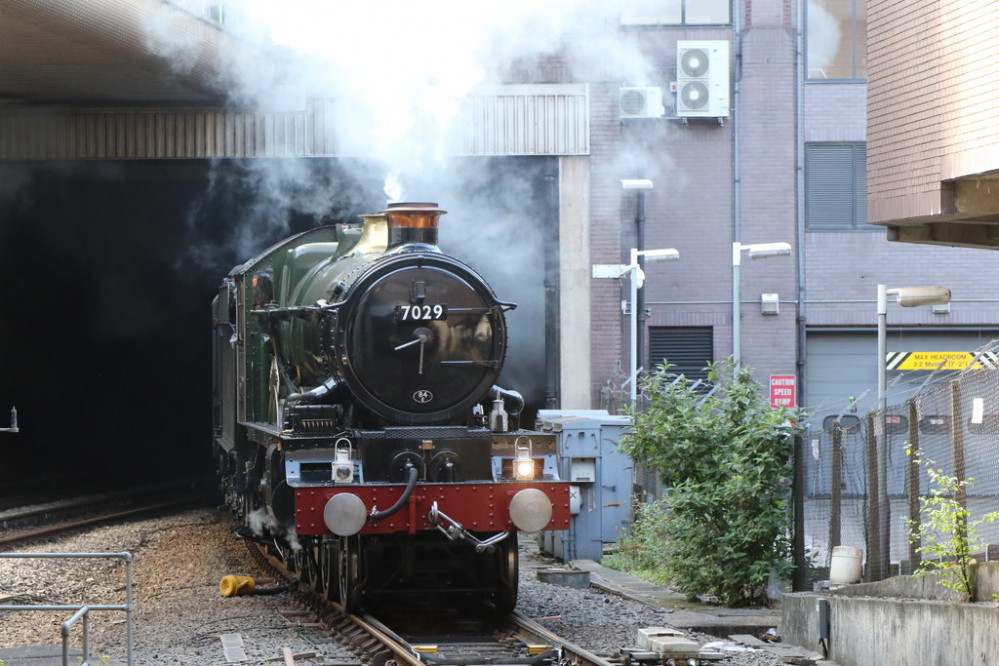 Clun Castle, photographed here at Birmingham Snow Hill, will haul the express