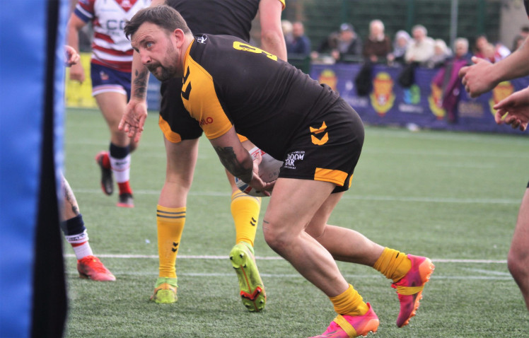 Andy Kay in action against Oldham – Dave Murgatroyd.