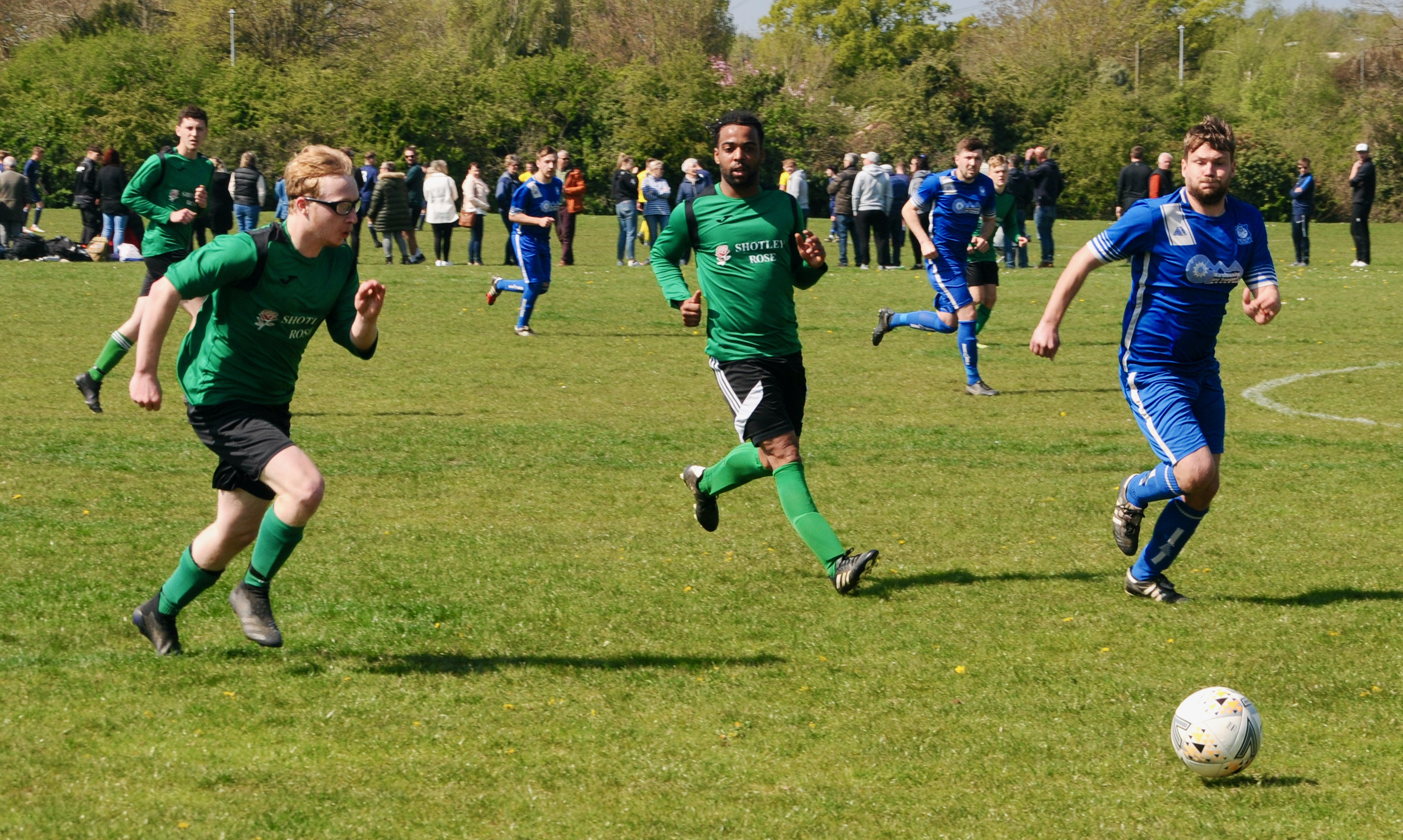 Cameron Rowland playing against his old club (Picture credit: Peninsula Nub News) 