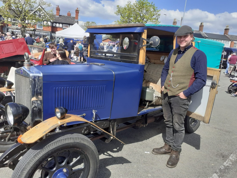 Matthew Jodrell with his 1928 Morris Cowley 