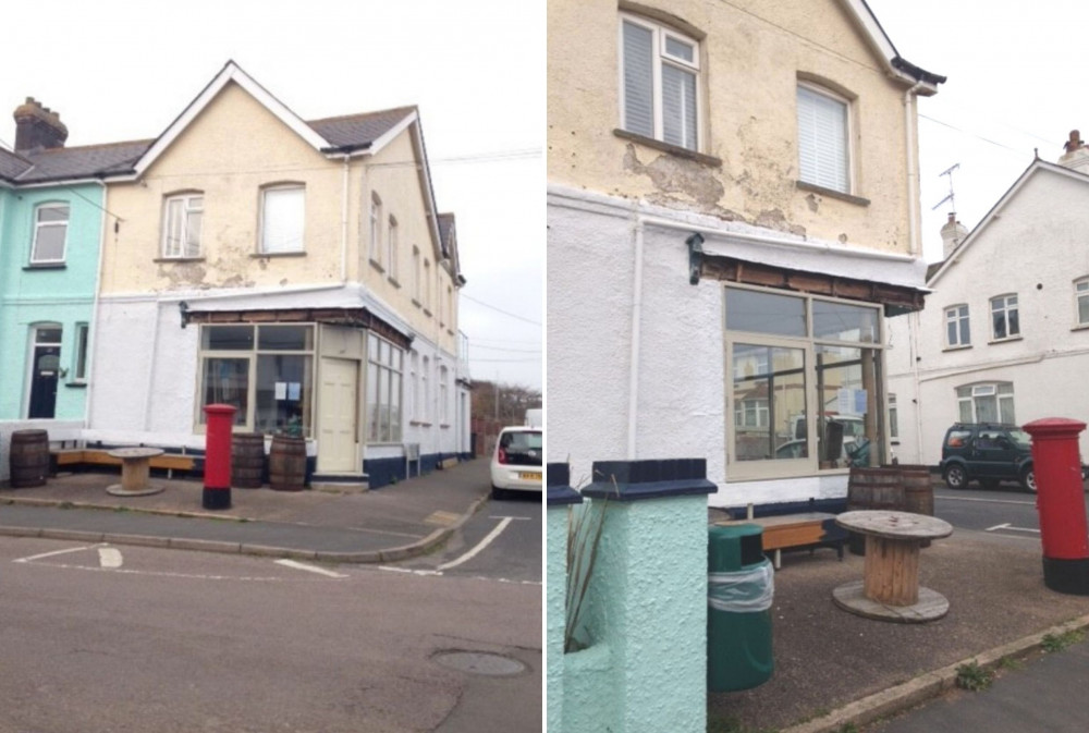 The run-down building of the former corner shop to be a new deli and café (EDDC)