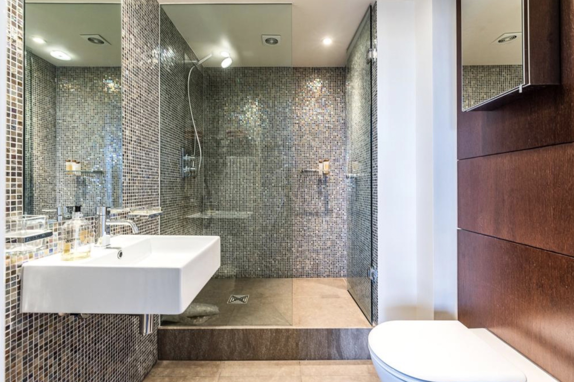 One of the property's three bathrooms  (credit: Hamptons Sales, Battersea & Wandsworth)