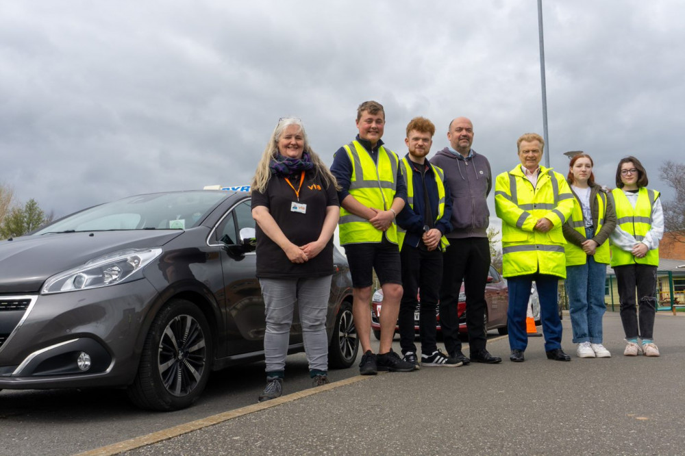 Councillor Neil Clarke MBE,  visited one of the pre-driver training courses recently, where young people between 15 and 17 are given their first taste of life behind the wheel.. Photo courtesy of Nottinghamshire County Council.