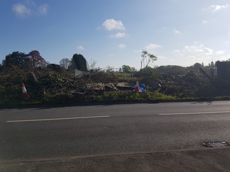 Trees and hedgerows have been removed along the A452 Leamington Road (Image supplied)