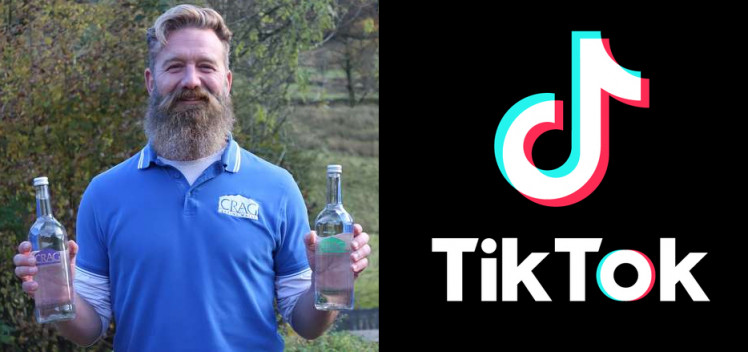 Doran Binder, who bottles spring water just six miles from Macclesfield town centre, at the foot of Shutlingsloe, has found success this month on TikTok. (Image - Alexander Greensmith / ByteDance)