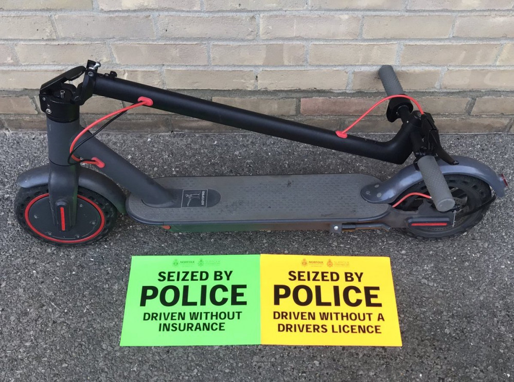 E-scooter seized in Hadleigh