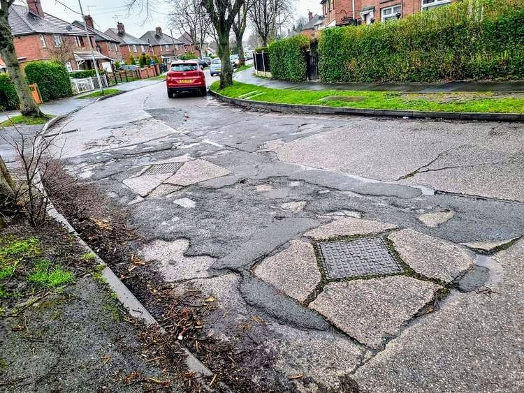 Crewe is riddled with potholes, Frank Bott Avenue (Ryan Parker)