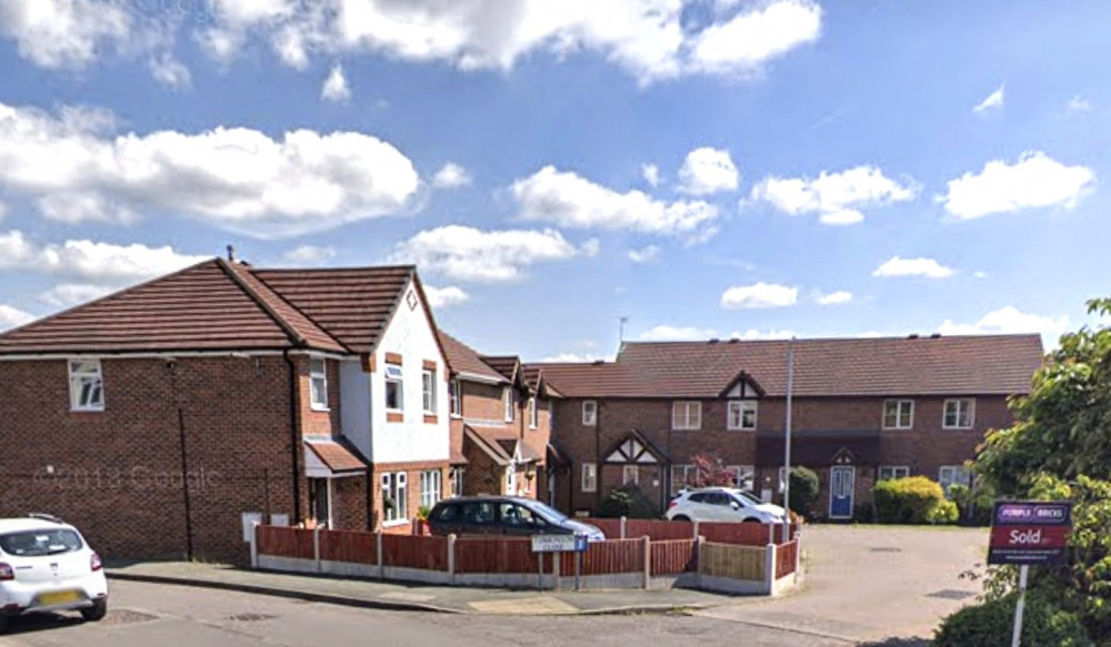 A cat died at an address in area of Tomkinson Close, Crewe on April 27 (Google).