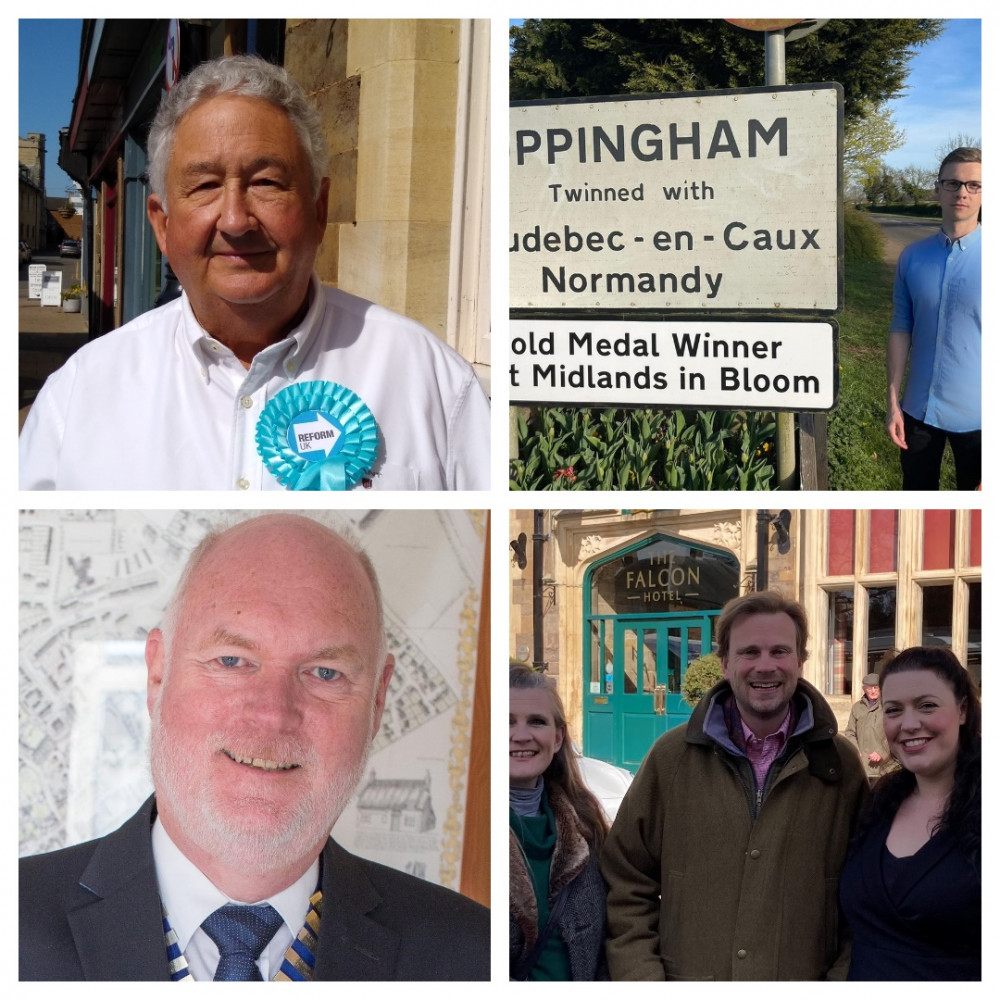 The four Uppingham Ward candidates (images courtesy of Phil Bourqui, Stephen Lambert, Dave Ainslie and Lucy Stephenson)