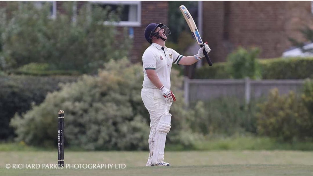 Hucknall captain Sam Johnson (pictured) top scored with 118 as his side tied with Radcliffe last Saturday. Photo: ©Richard Parkes Photography LTD.