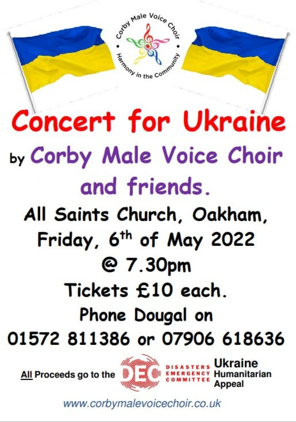 Concert poster (image courtesy of Corby Male Voices Choir)