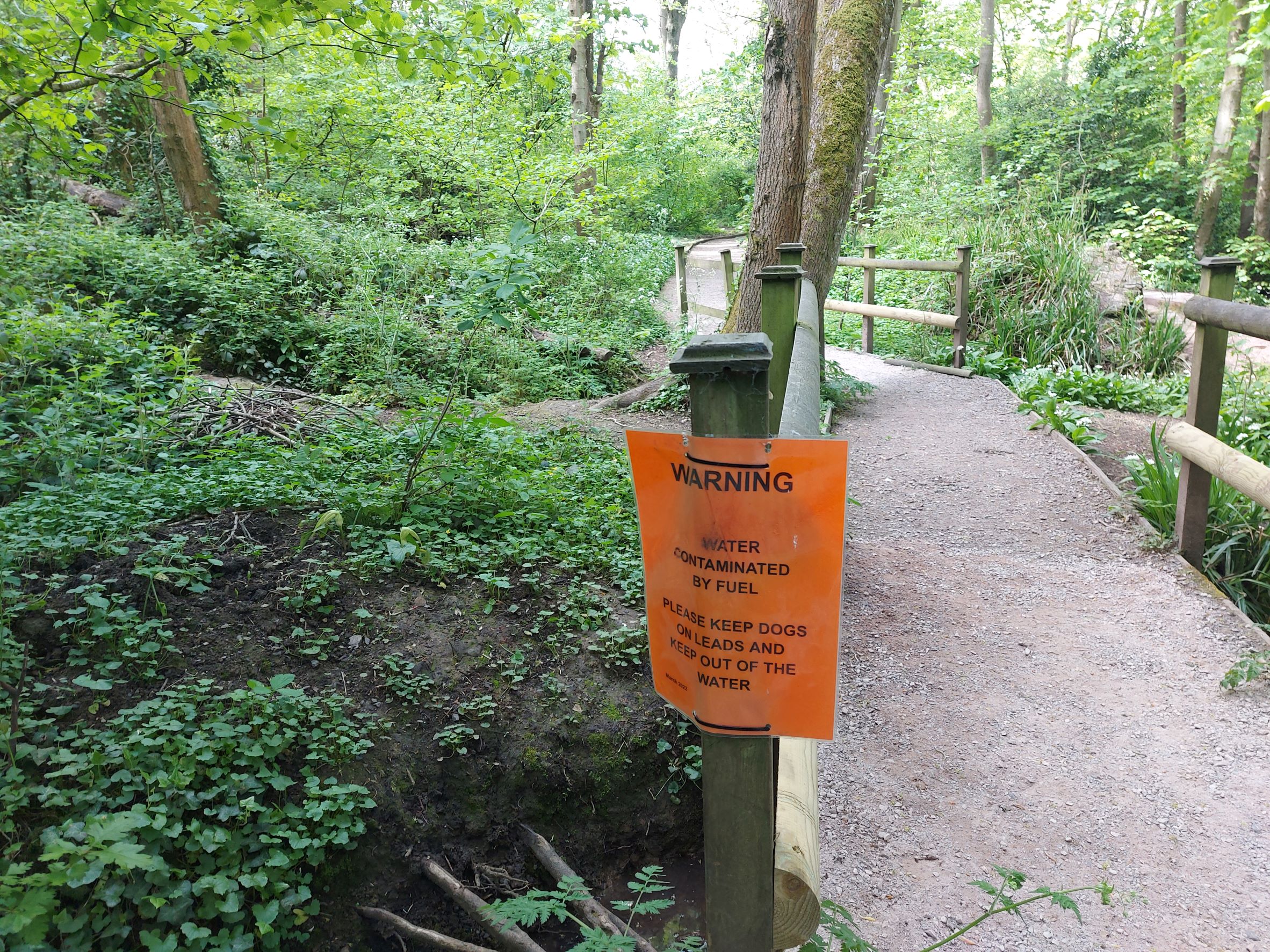 The nature reserve - warning signs today (May 4) 