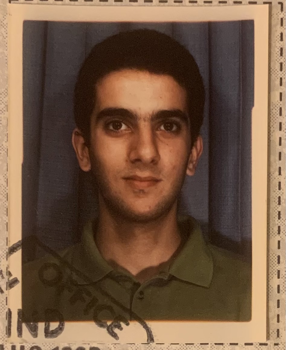Hani as a teenage refugee, fleeing Iraq in 1995