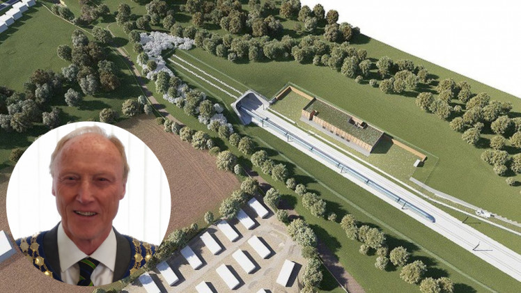 Cllr Peter Jones made a jibe at the expense of HS2 as he rounded up the civic year at this week's town assembly (Image via HS2) Cllr Peter Jones made a jibe at the expense of HS2 as he rounded up the civic year at this week's town assembly (Image via HS2)