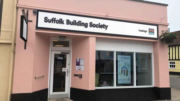 How the new look Hadleigh branch of Ipswich Building Society would look when it rebrands to Suffolk Building Society (Picture credit: Ipswich Building Society)