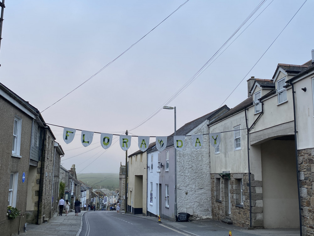 A busy day in Helston for Flora Day - morning dance starting at 7am. 