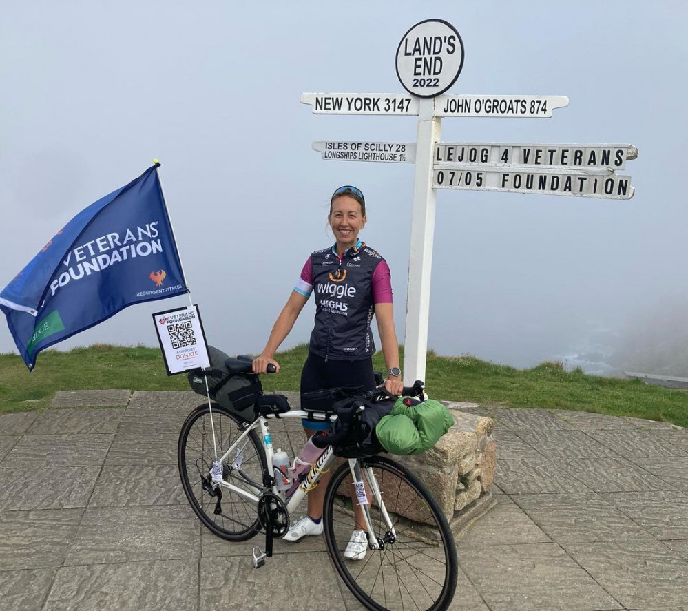 An ex-servicewoman will bike through Macclesfield and the nation to aid a charity supporting the mental health of veteran. (Image - Jen Price)