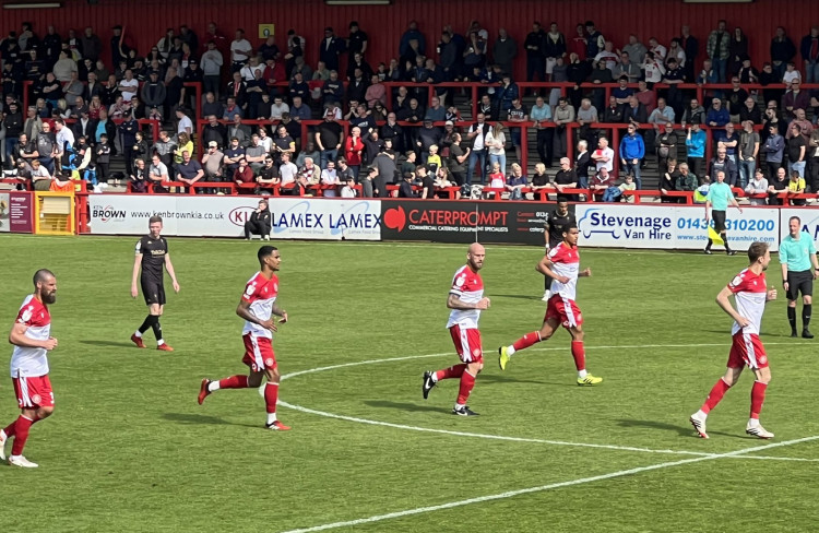 Stevenage beat Salford at the Lamex on Saturday. CREDIT: @laythy29