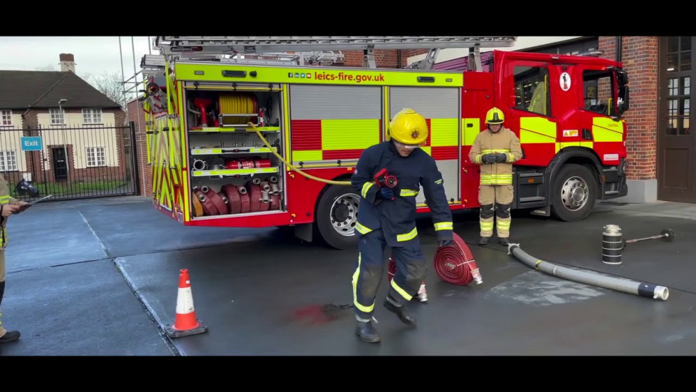 Fire Fighter training (image courtesy of Leicestershire and Rutland Fire and Rescue Services)