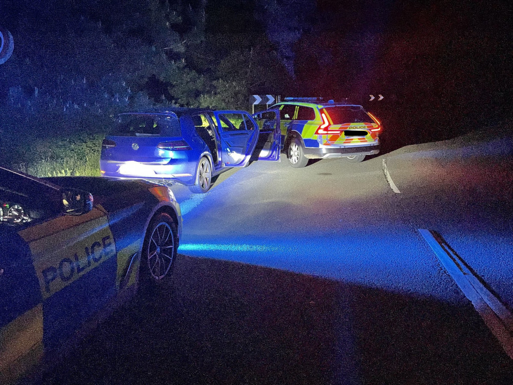 The car was finally stopped at Telegraph Hill (Devon and Cornwall Roads Policing Team)