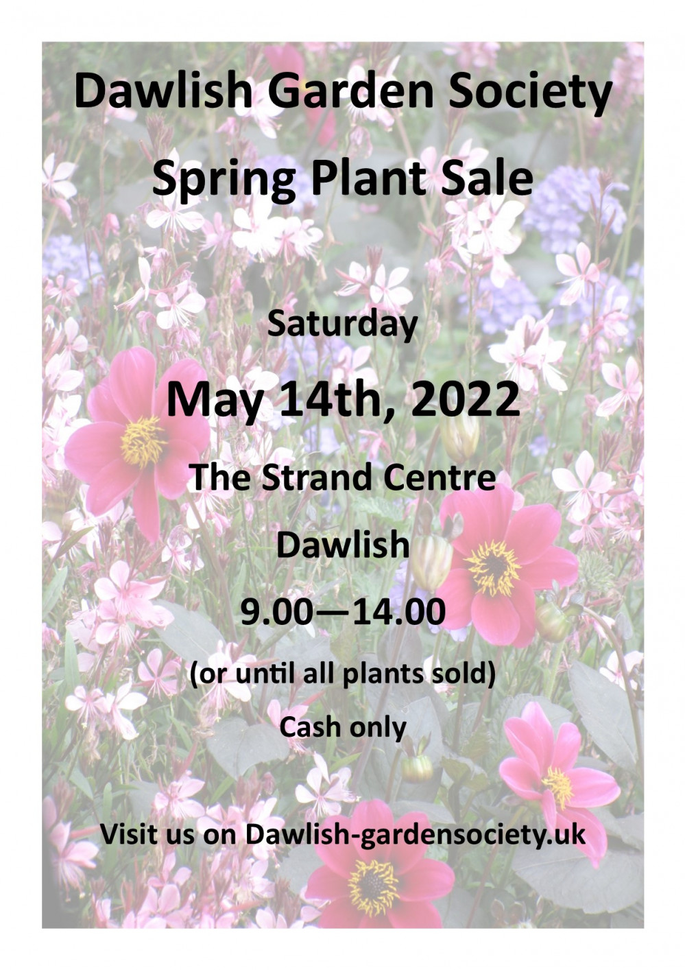 Spring plant sale flyer (Dawlish Garden Society)