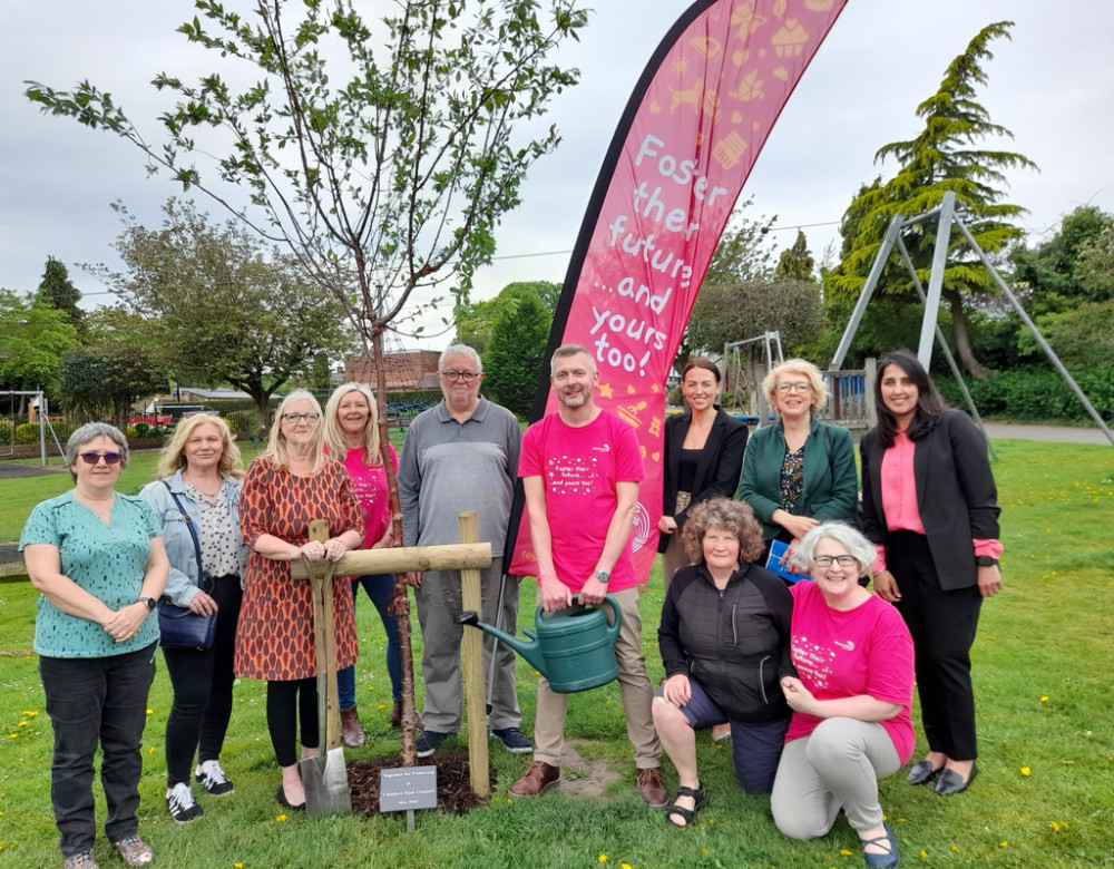 Tree planting ceremony in Sandbach Park today  