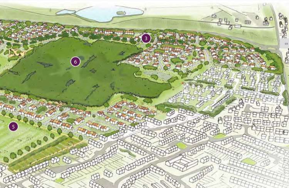 A sketch of the Heybridge North Garden Suburb development (Image: Countryside Properties PLC)