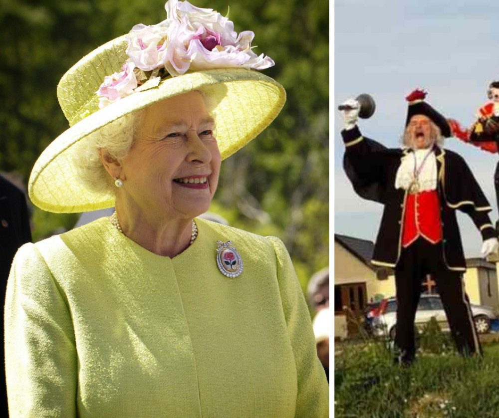 Queen Elizabeth and Town Crier, Dave Retter 