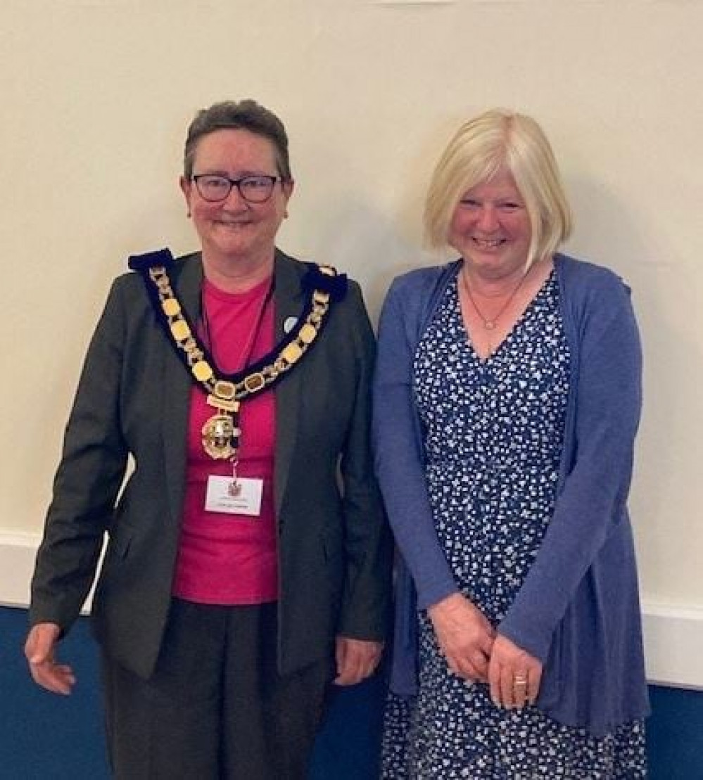 The Mayor and Deputy Mayor of Axminster, Cllrs Jill Farrow and Andrea Sedgewick