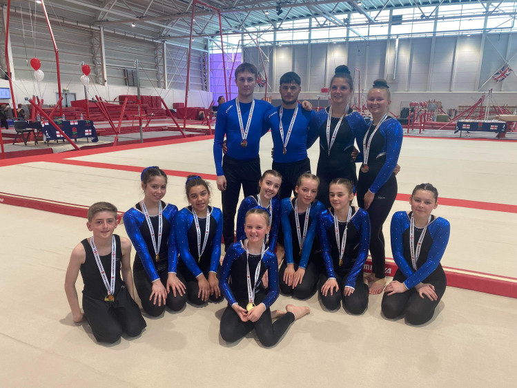 CNGC Gymnasts at the English Tournament and Championships. (CNGC).