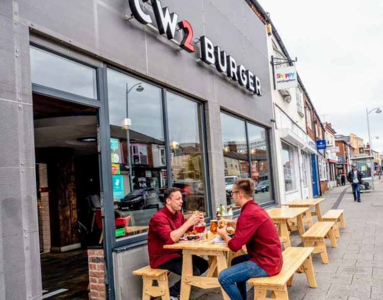 Al fresco dining at CW2 Burger, Nantwich Road (CW2 Burger).