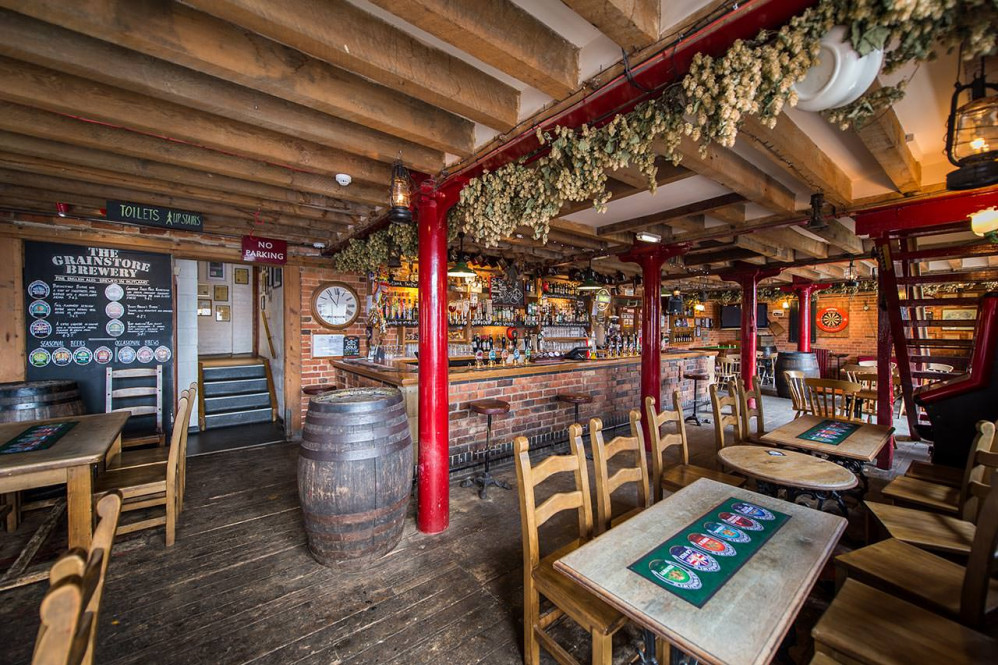 Inside The Grainstore Brewery, a popular local pub (image courtesy of The Grainstore)