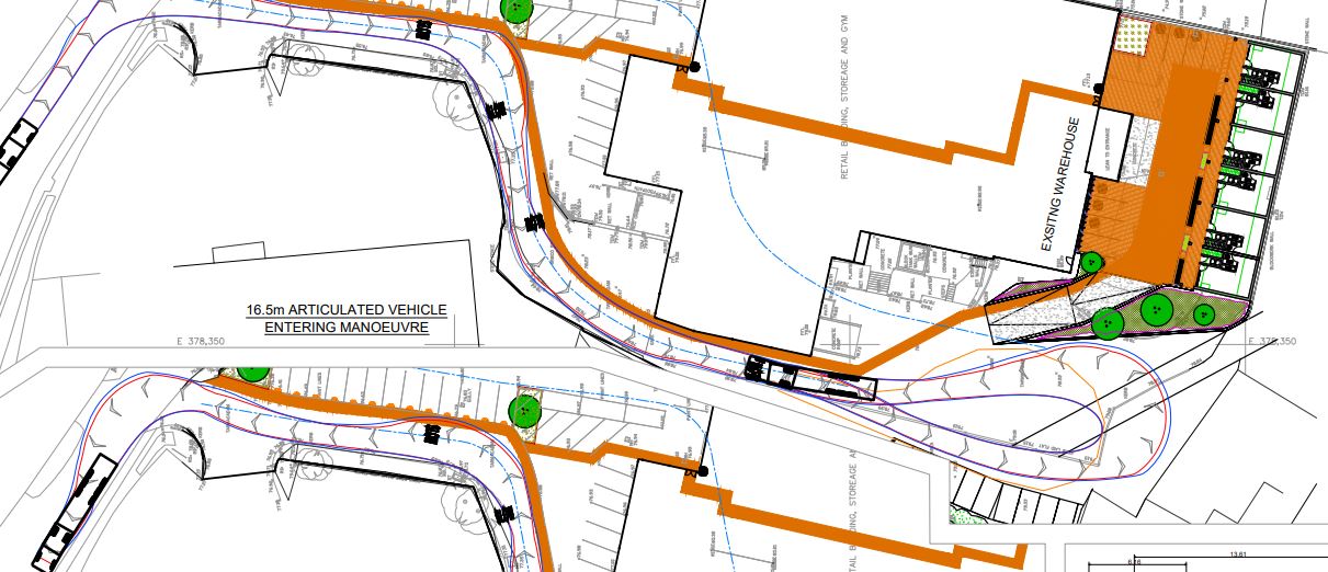 An extract from the revised plans - now withdrawn - for Station Approach in Frome 