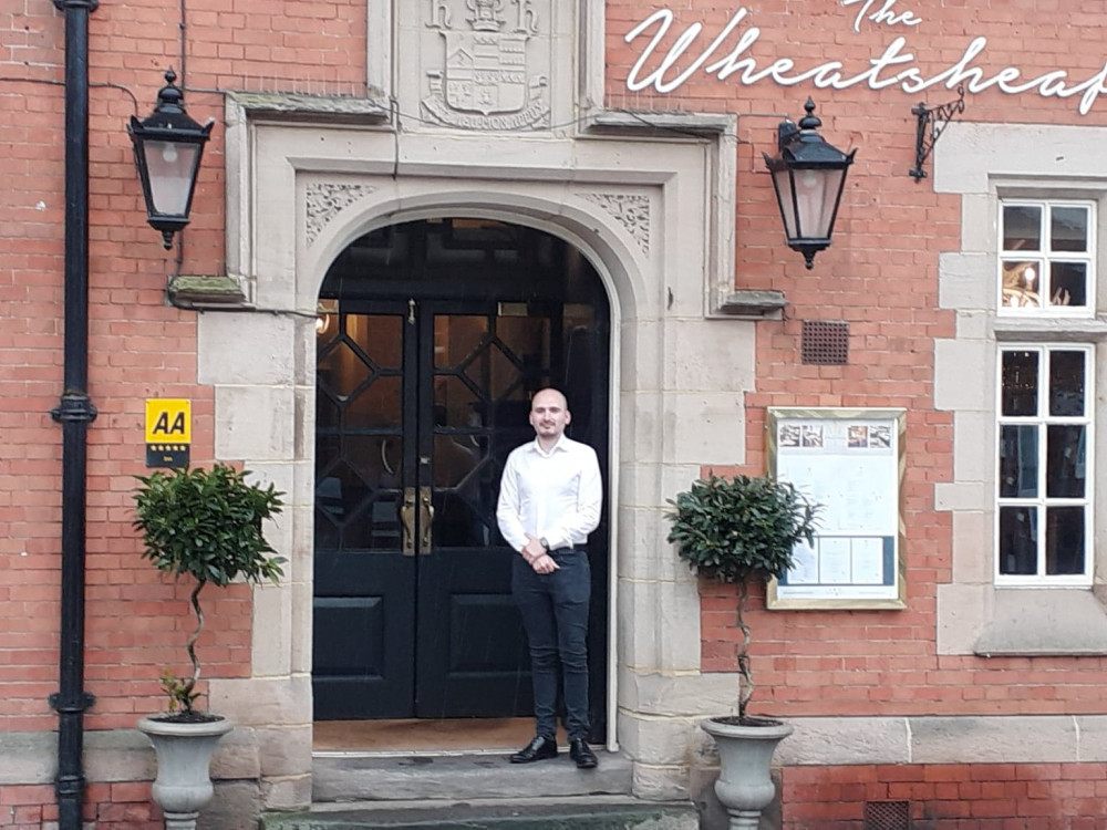 Managing director, Jake Pear outside The Wheatsheaf in Sandbach  