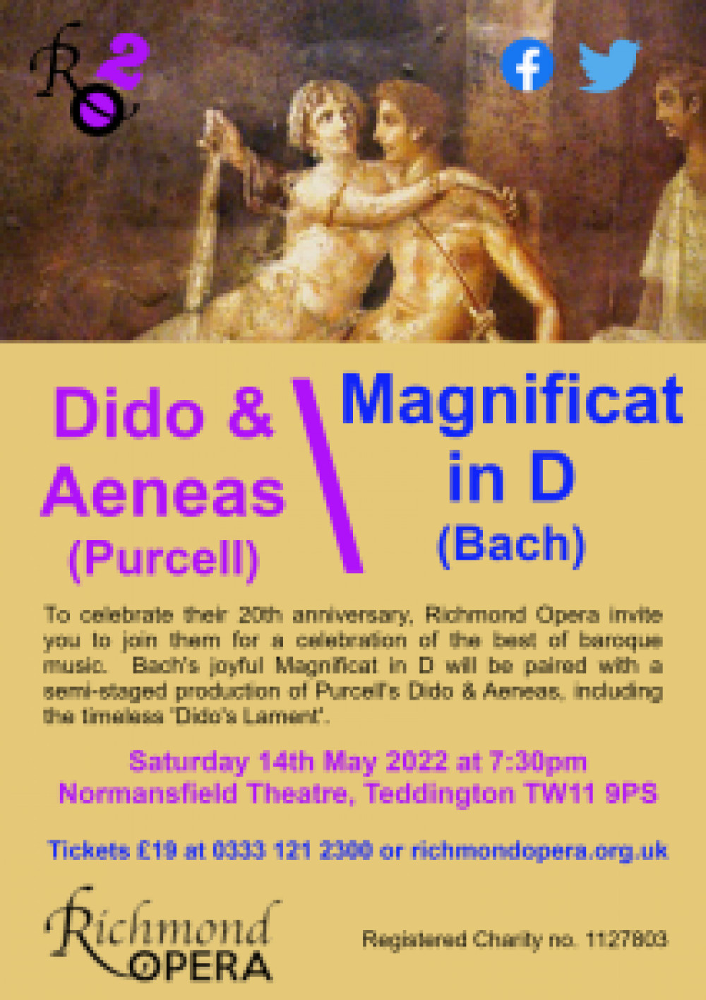 Richmond Opera Dido & Aeneas & Magnificat in D at the Landon Down Centre