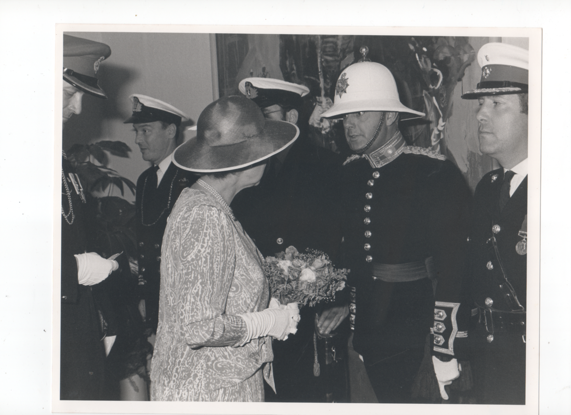 Jim Rider, Royal Marines Captain is presented to The Queen in 1993  (Credit: Jim Rider)