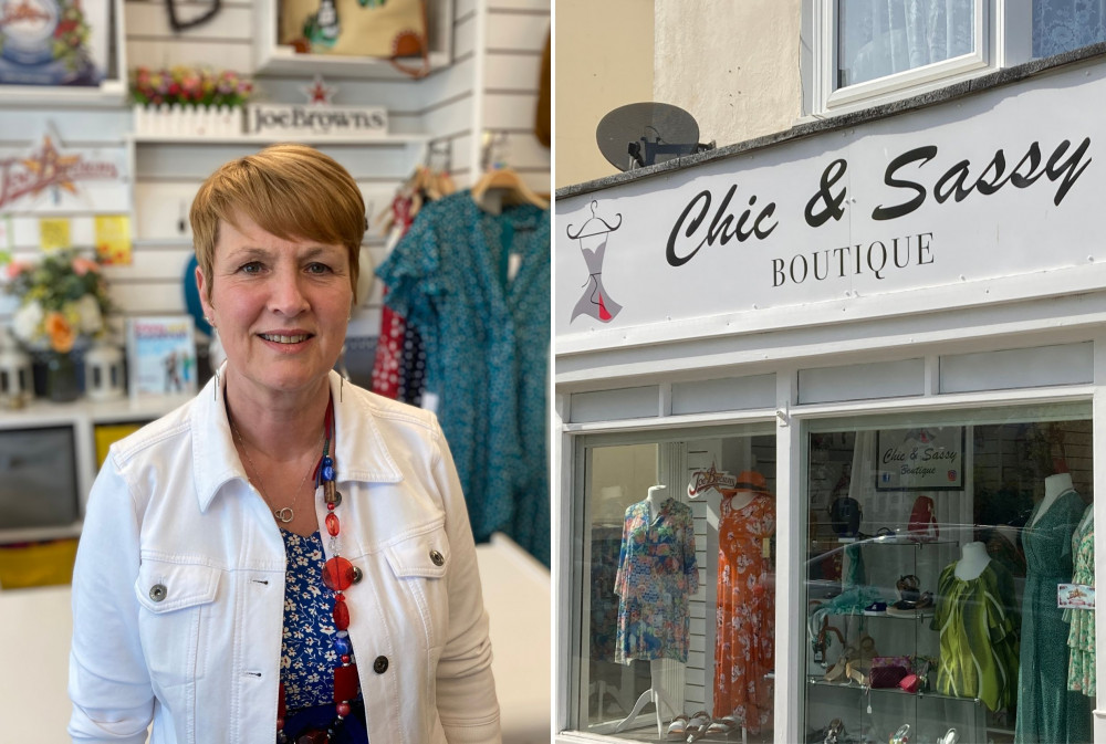 Julie Lister, owner of Chic & Sassy Boutique, Dawlish (Nub News, Will Goddard)