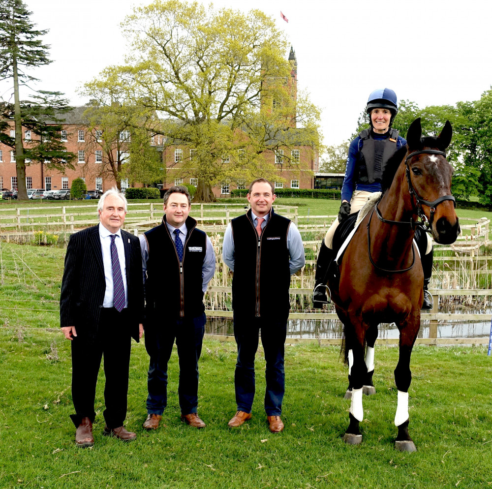 Assistant head of The Princethorpe Foundation Alex Darkes, MD of Newton LDP Richard Foxon, CEO of The Wigley Group James Davies, and chair of Stoneleigh Riding Club Bud Jackson   