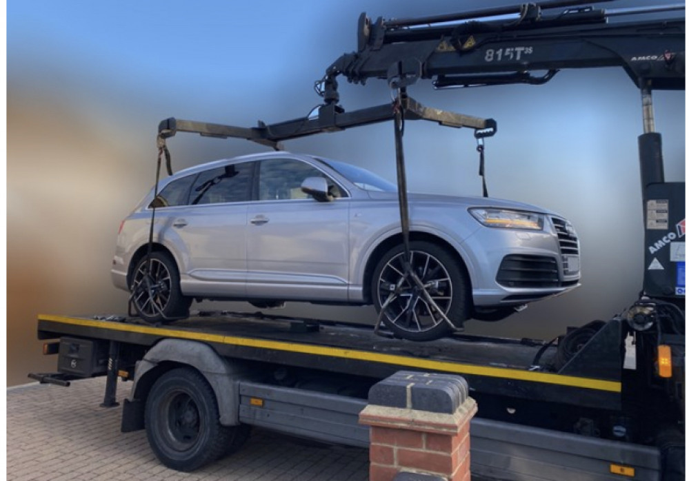 The vehicle being seized.