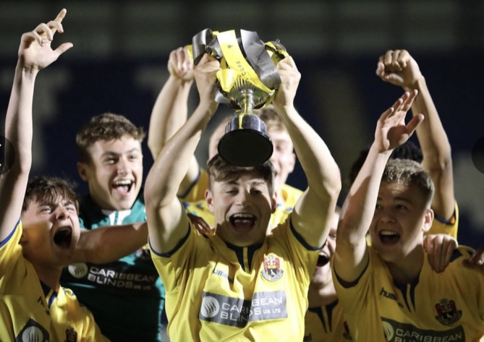 Josh Stokes celebrating cup final victory (Picture credit: Contributed)