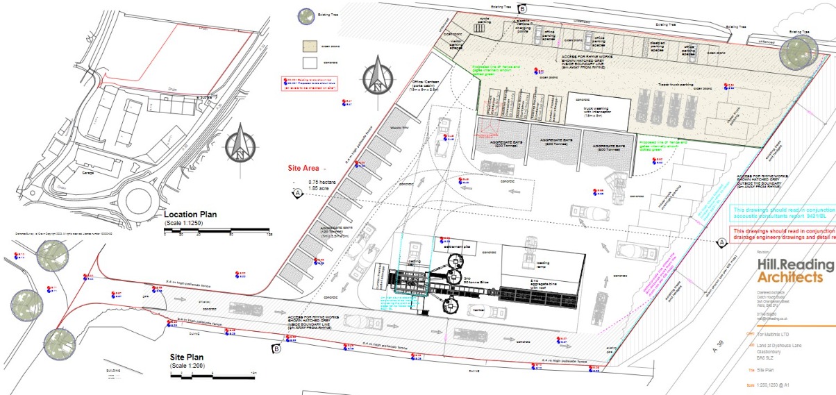 Plans For New Concrete Plant On Dyehouse Lane In Glastonbury. CREDIT: Hill Reading Architects.