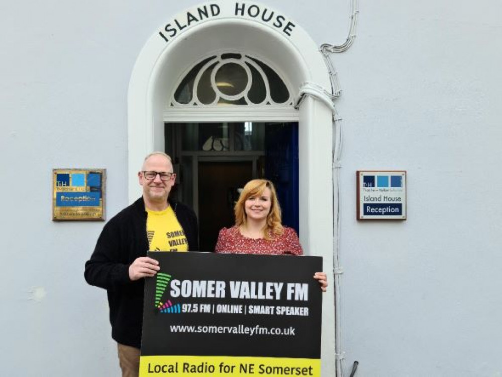 Richard Burgess from Somer Valley FM and Lauren Martin from Thatcher + Hallam