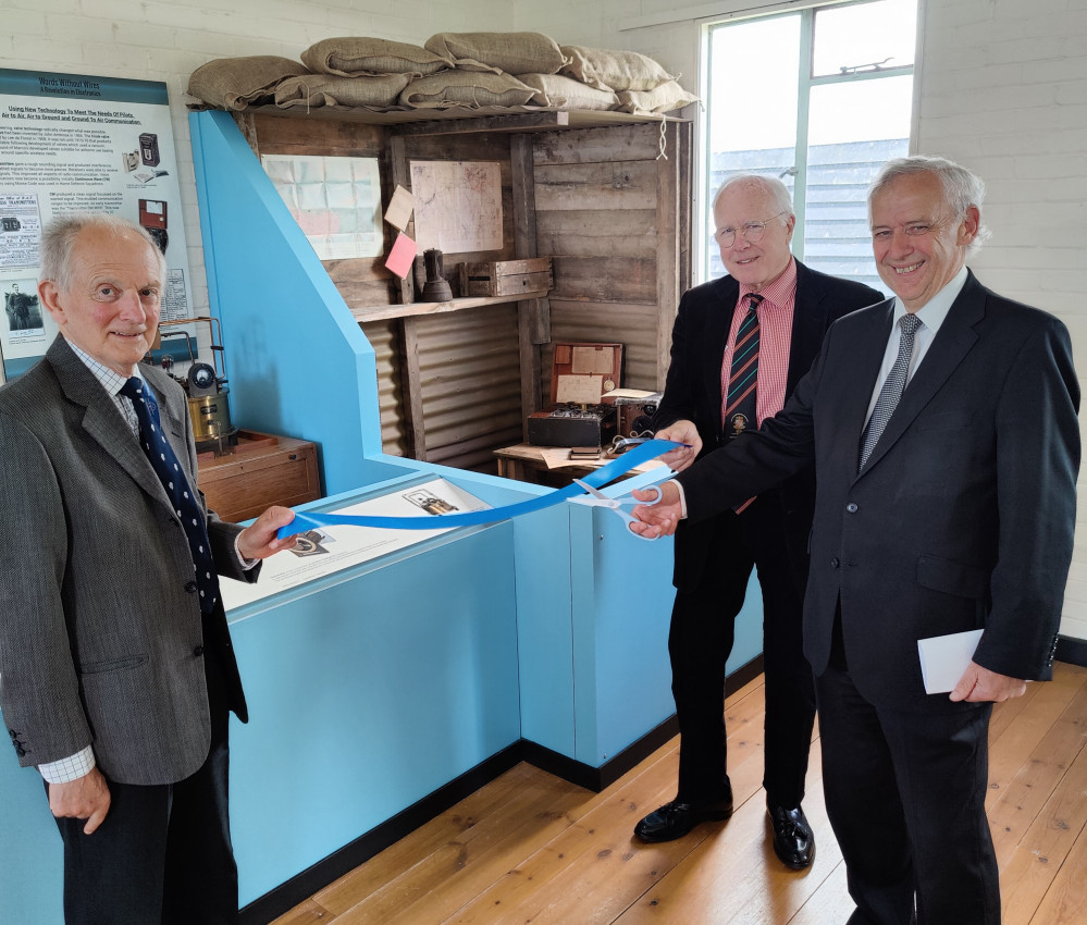 Chairman Barry Dickens with Vice Chair John Aldridge and Phil Robinson, former Managing Director of Marconi Works, credited as the first purpose-built radio factory in the world