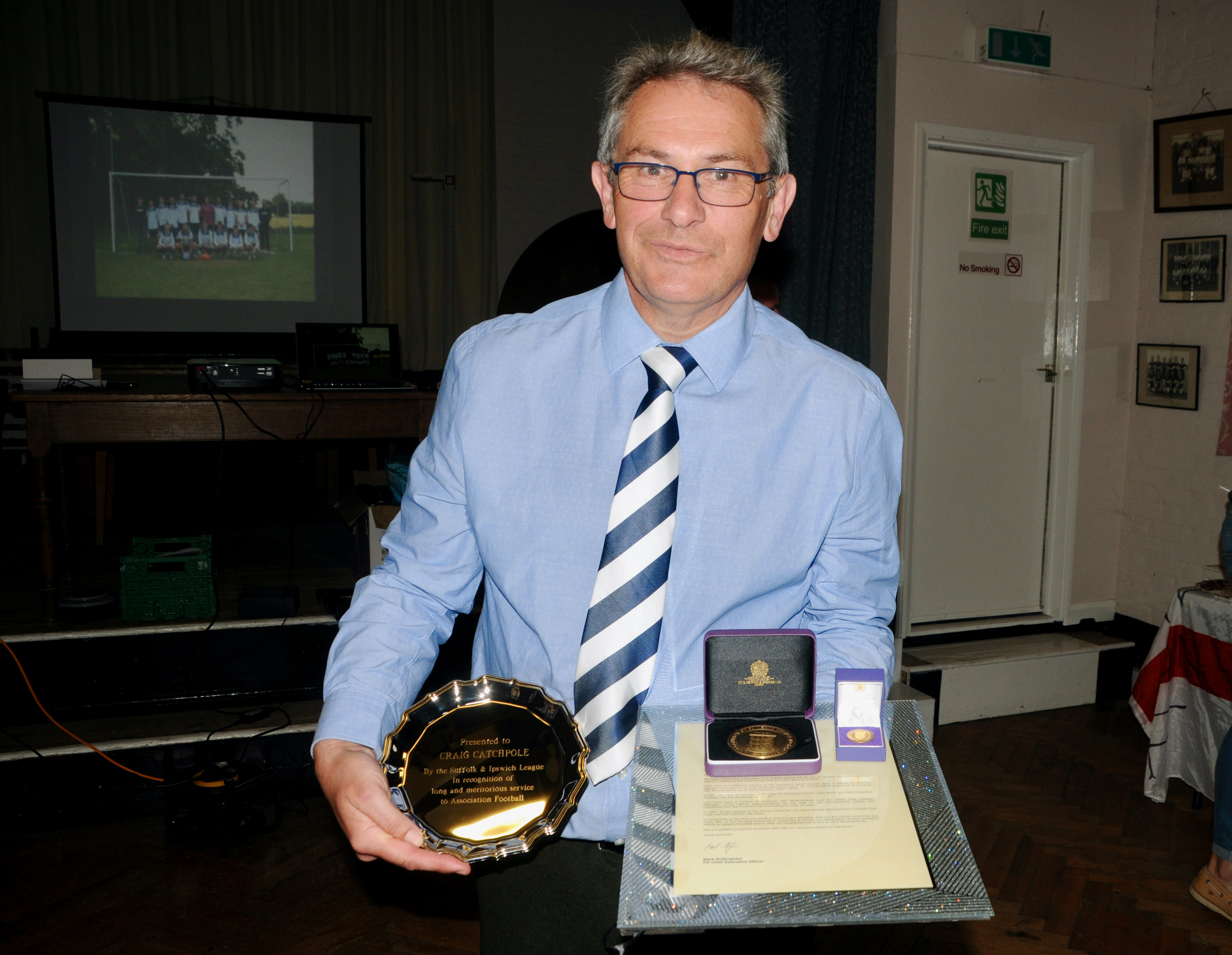 Craig Catchpole honoured (Picture credit: Shotley peninsula Nub News)