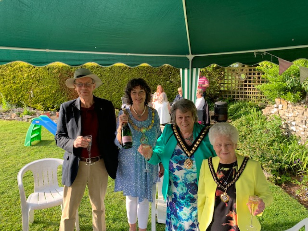 Guests enjoyed champagne and canapés at a reception on May 7 to raise money for Cancer Research Wales. (Image credit: Cllr Siân Vaughan)