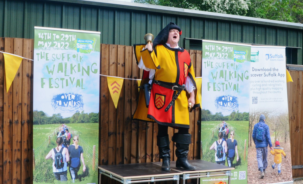 Town crier gets festival underway (Picture credit: Shotley peninsula Nub News)