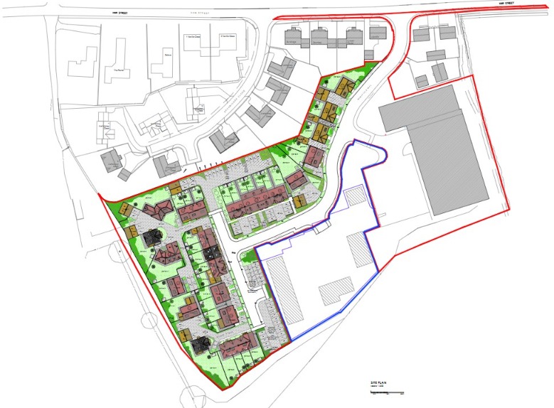 Revised Plans For 36 Homes On Ham Street In Baltonsborough. CREDIT: Boon Brown Architects. 